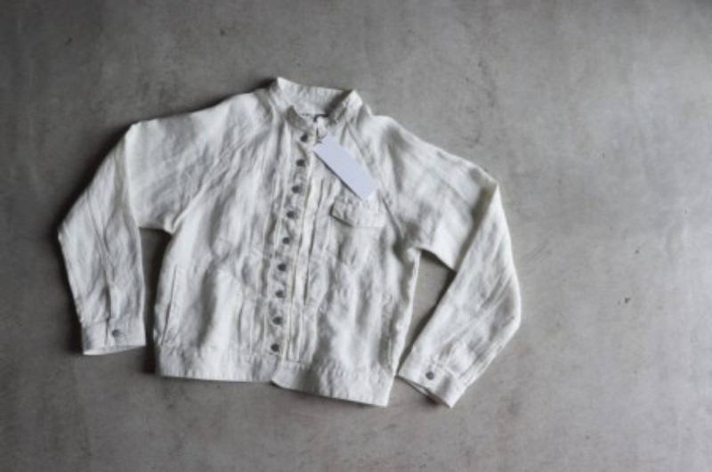 si-si-si スースースー リネンバンドカラージャケット 麻 N-603L
