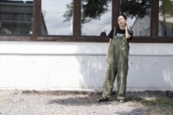 快晴堂 かいせいどう BIGオーバーオール パッチワーク ユニセックス 23P-11