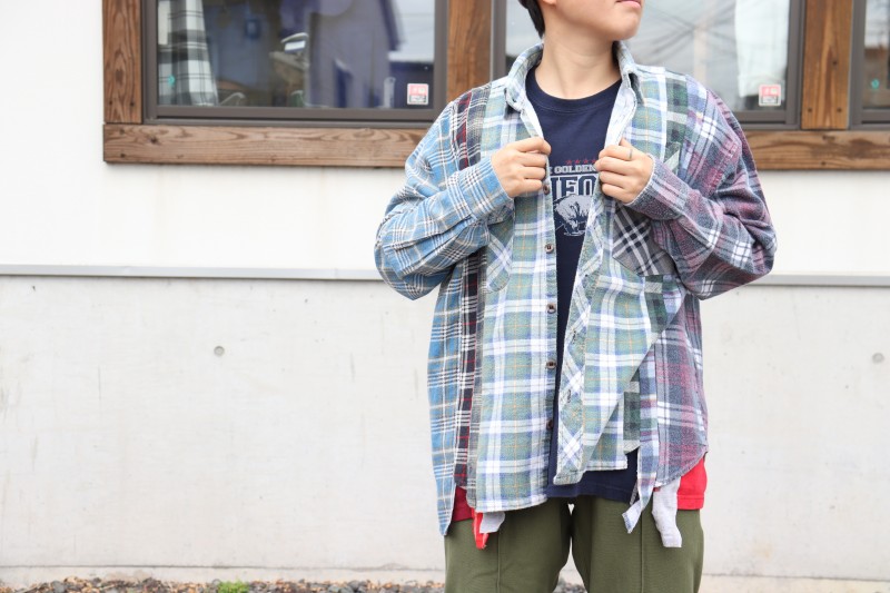 REBUILD BY NEEDLES ニードルス 7Cuts Shirt ネルシャツ MR346