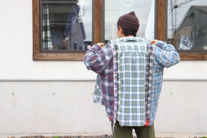 REBUILD BY NEEDLES ニードルス 7Cuts Shirt ネルシャツ MR346