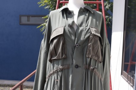 upper hights アッパーハイツ THE U-65L ロングシャツワンピース ARMY