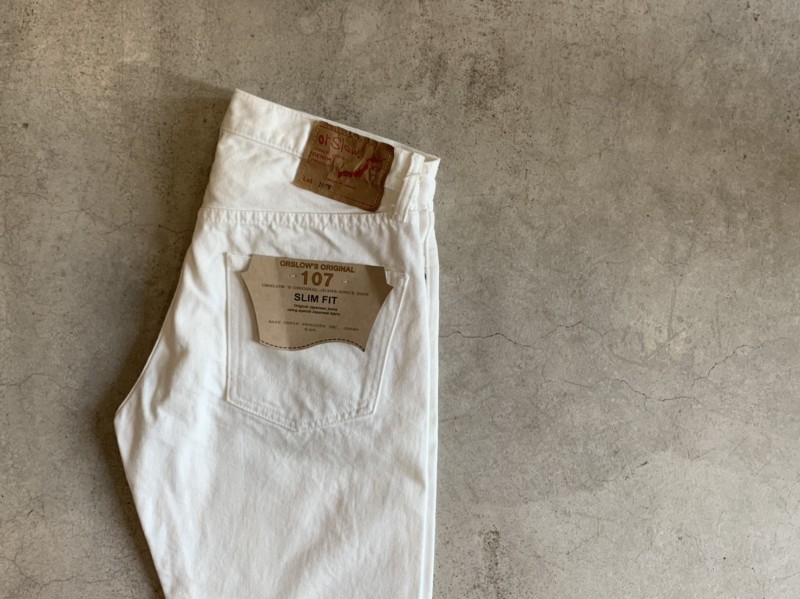 orSlow オアスロウ IVY FIT DENIM 107 white