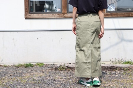 upper hights アッパーハイツ THE OFFICER SKIRT チノスカート ARMY