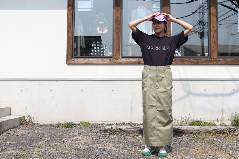 upper hights アッパーハイツ THE OFFICER SKIRT チノスカート ARMY