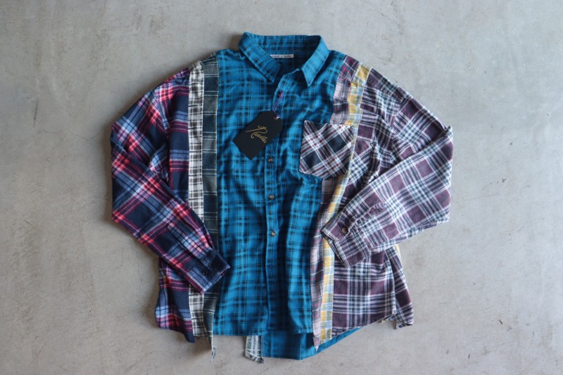 REBUILD BY NEEDLES Flannel Shirt->7 Cuts Wide Shir