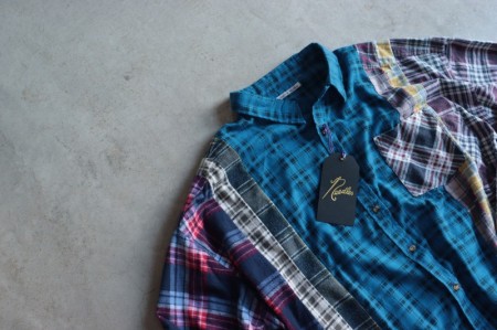 REBUILD BY NEEDLES Flannel Shirt->7 Cuts Wide Shir