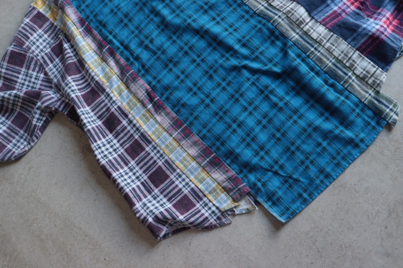 REBUILD BY NEEDLES Flannel Shirt->7 Cuts Wide Shir