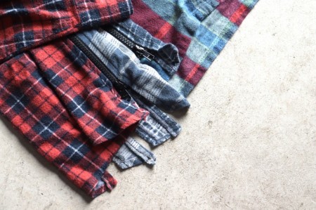 REBUILD BY NEEDLES FlannelShirt->7ZippedWideShirt